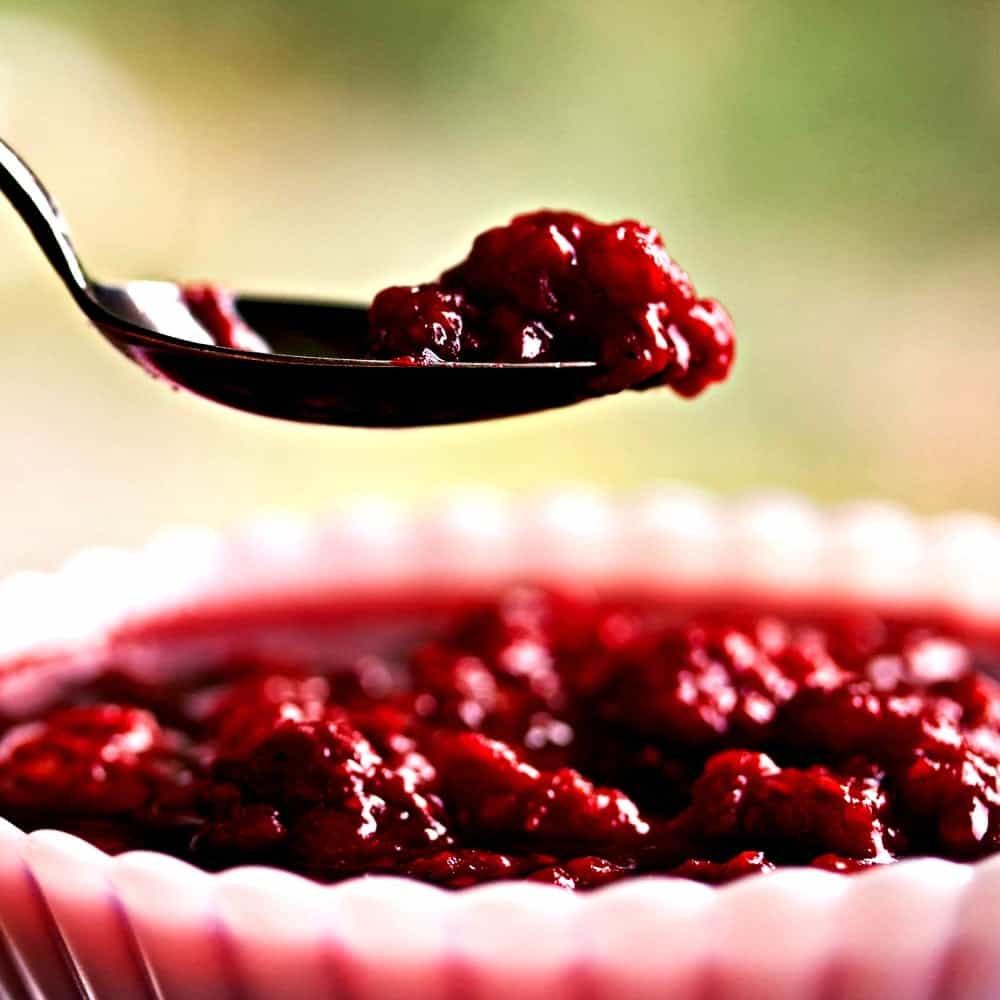 Roasted raspberries